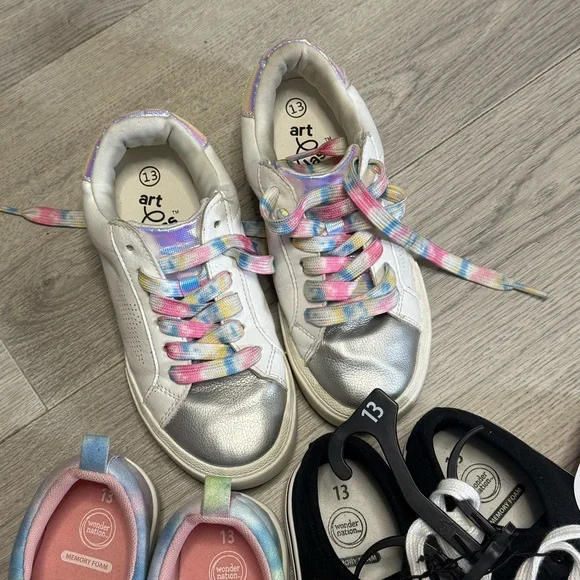 Girls Shoe Bundle! Colorful Kids Sneakers- 3 pairs - Size 13 - Picture 2 of 10